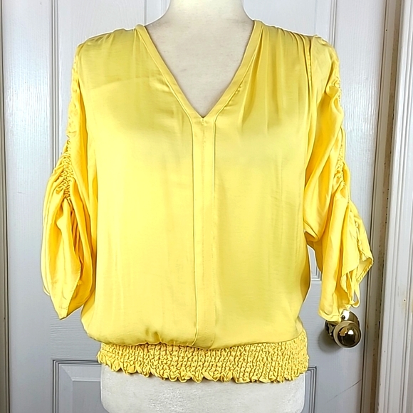 Philosophy Smocked and Rushed Blouse - Picture 1 of 11